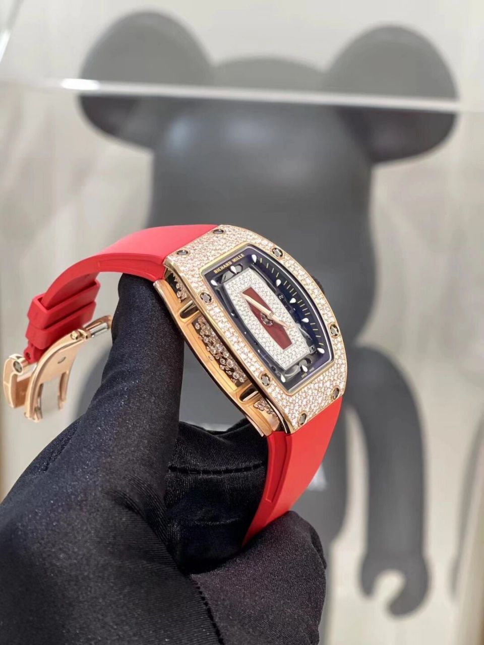 理查德米勒rm07-01 红唇9318k玫瑰金雪花满 理查德米勒rm07-01 红唇