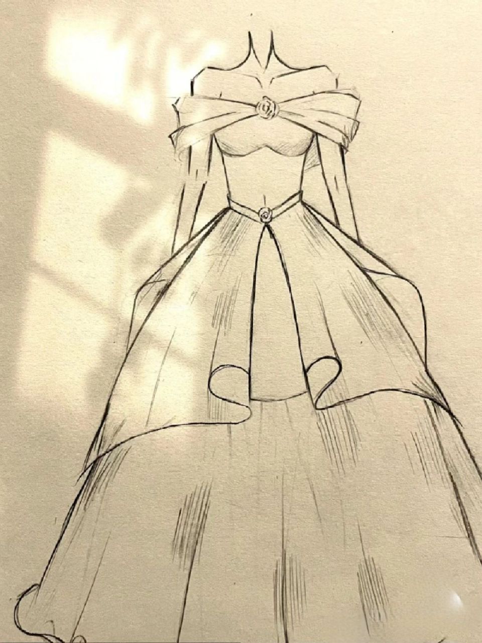 公主礼服画法图片