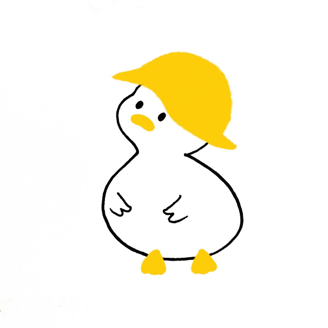 鸭子的简笔画 彩色图片