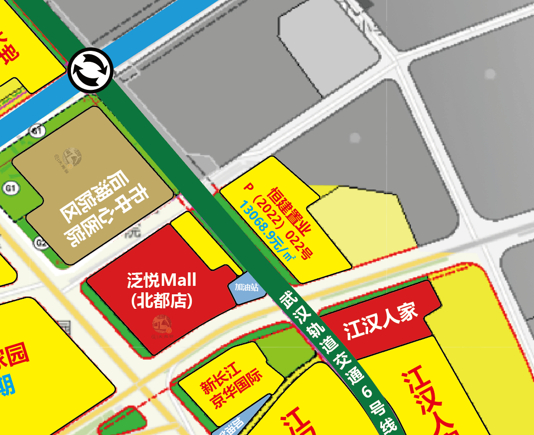 防护绿地项目规划方案批前公示,项目位于江汉区南临江汉区兴业路,北至
