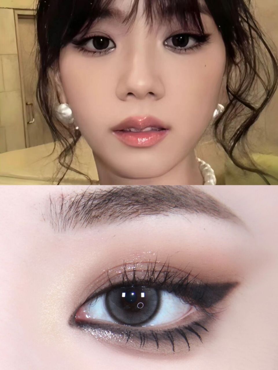 淡颜姐妹快来画jisoo的这个小烟熏妆! 好米!日常也能画!