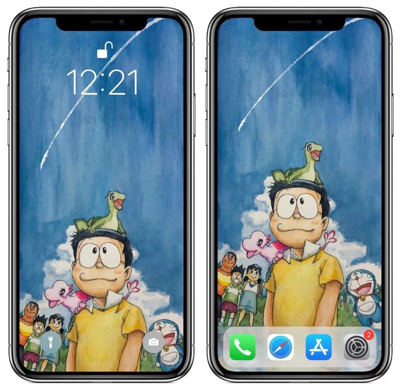 手绘哆啦a梦壁纸,哆啦a梦大雄的新恐龙 绘图:哆啦的博物馆7015谢