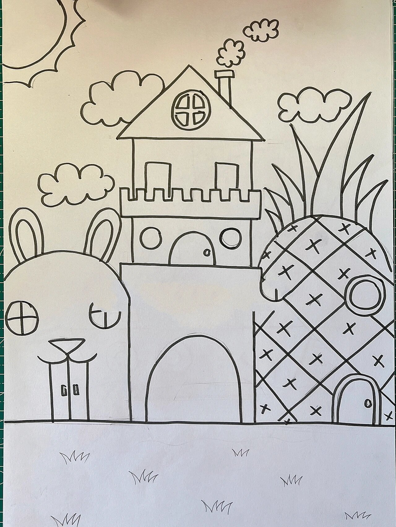 儿童创意画——城堡(附步骤