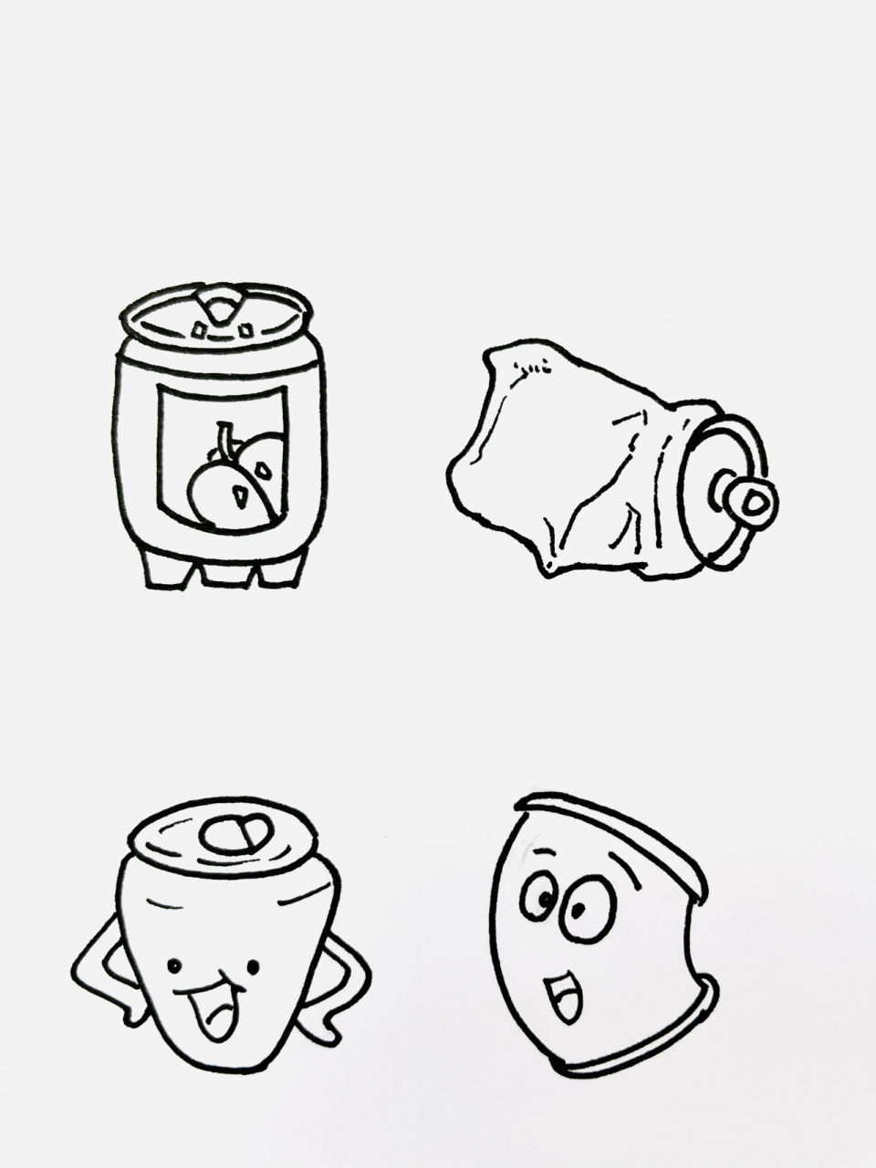 【简笔画】易拉罐🥤 分享一组易拉罐-饮料的简笔画 大家还喜欢什么