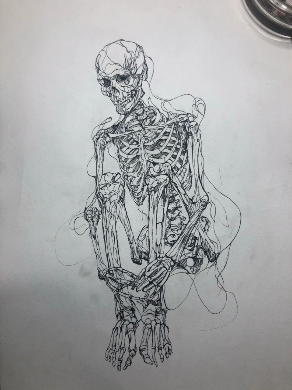 人体骨骼结构绘画96 暂且叫它赤裸的孤独吧,如人饮水冷暖自知