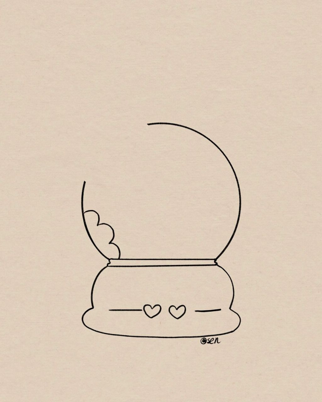 水晶球简笔画|附过程 临摹