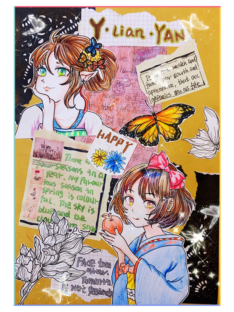 创意动漫人物 手帐 美术课效小学生三四年级 创意动漫人物 手帐 美术