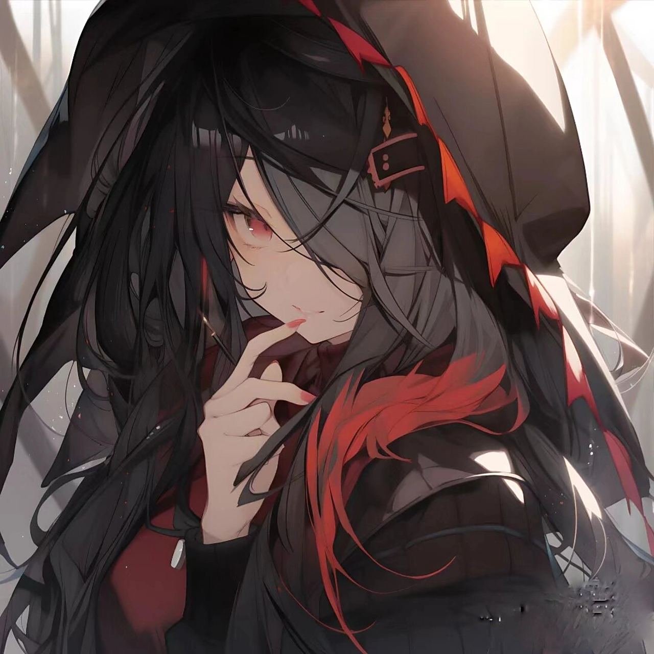 动漫女生头像一黑暗系 顺便说一下,我可能以后不会很常在线.