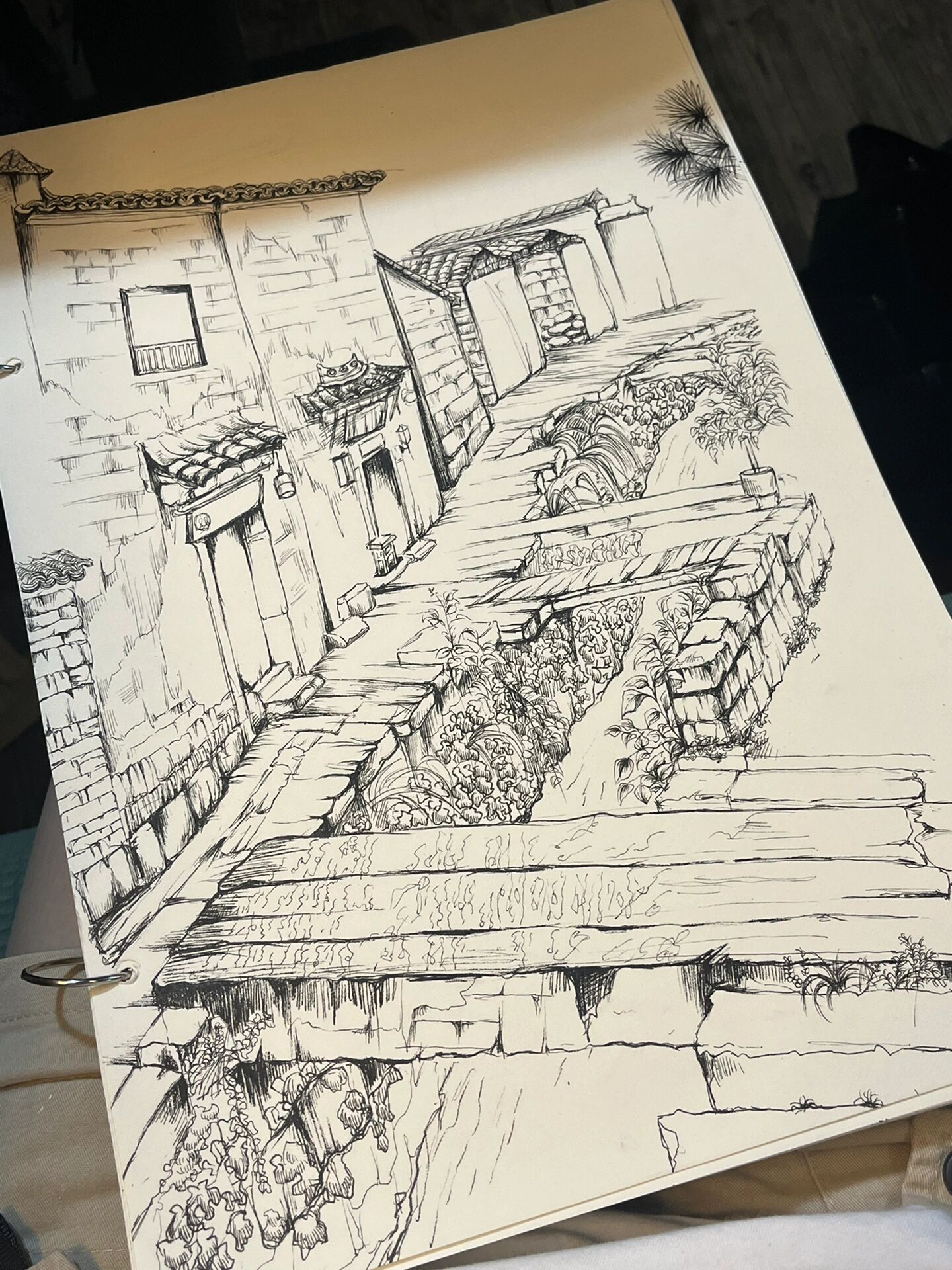 屏山速写 国画写生