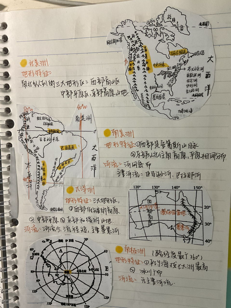 高二区域地理笔记:七大洲概况94 地理笔记