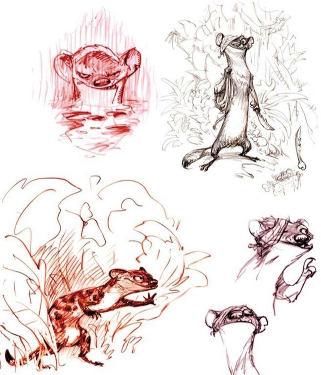 手绘审美提高|冰河世纪手稿 冰河世纪是大家的童年吧 可以在回忆童年