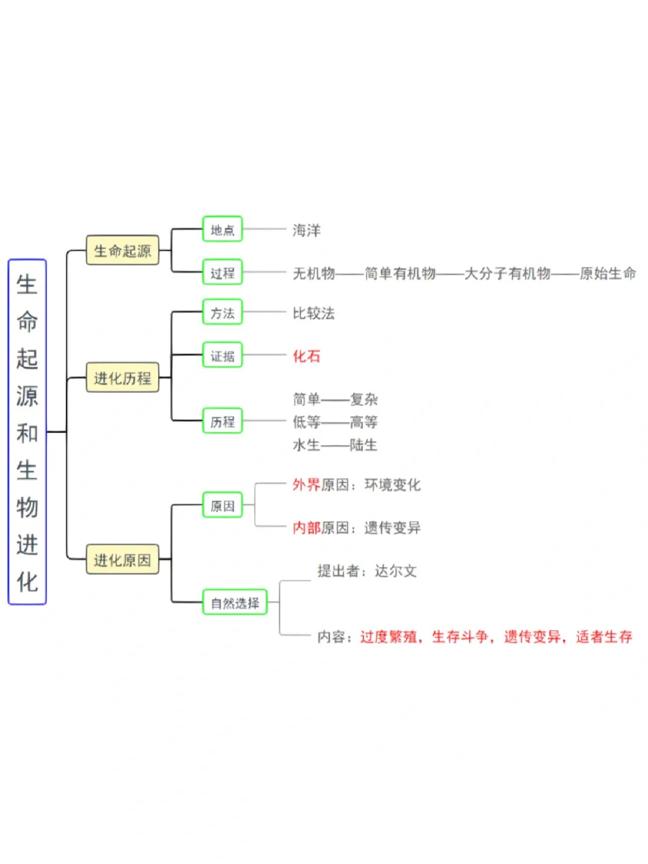 会考复习‖八下生物思维导图