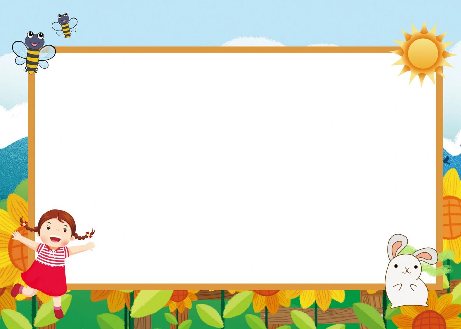 今日分享ˊ 53 ˋ可爱卡通边框背景素材 哈喽~我是图图大耳朵09