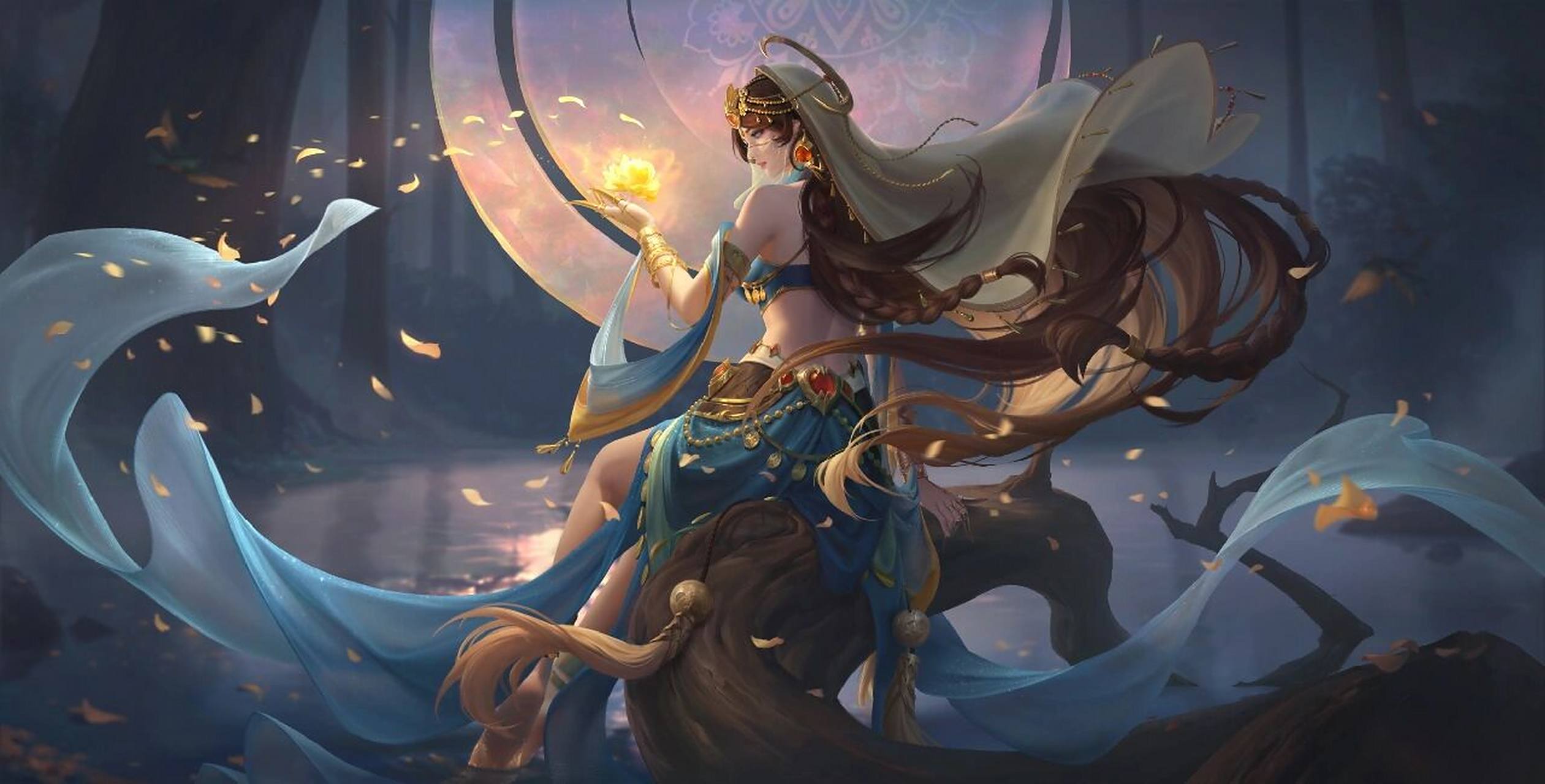 王者荣耀|海月新皮肤|幻泉雾影 又是海报好看系列,又给我出难题了是6r