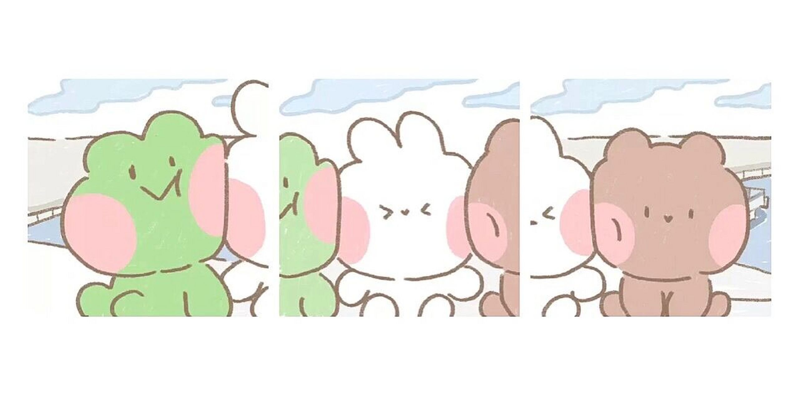 爱爱的头像 三个人也会有友谊的 哈哈哈哈哈微博出自: 寄喜饼给你喔