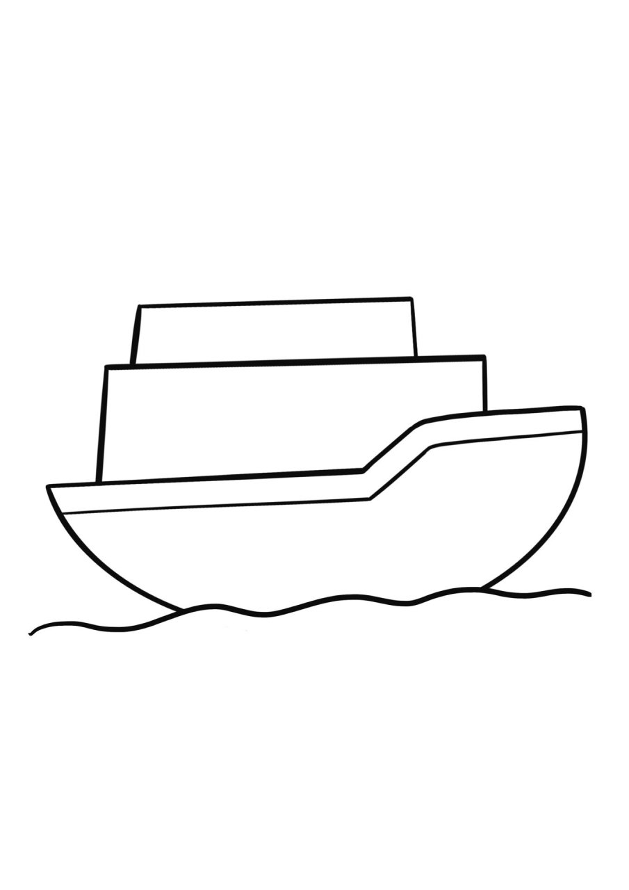 简笔画教程分享 轮船