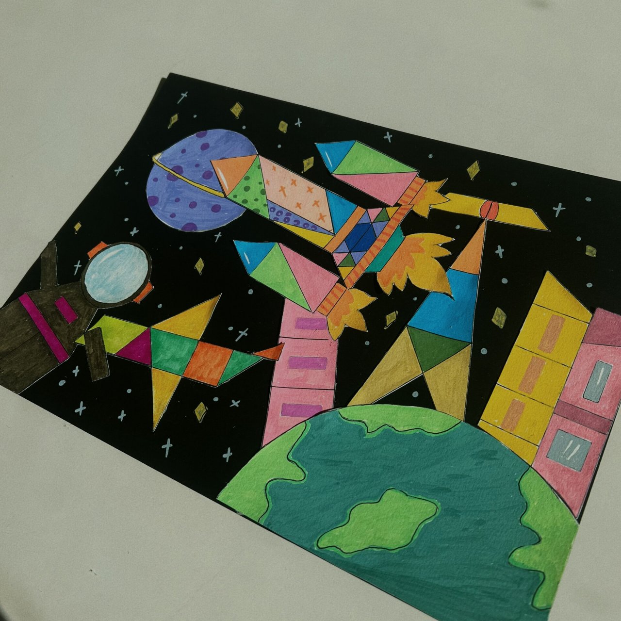 七巧板小报～立体3d效果