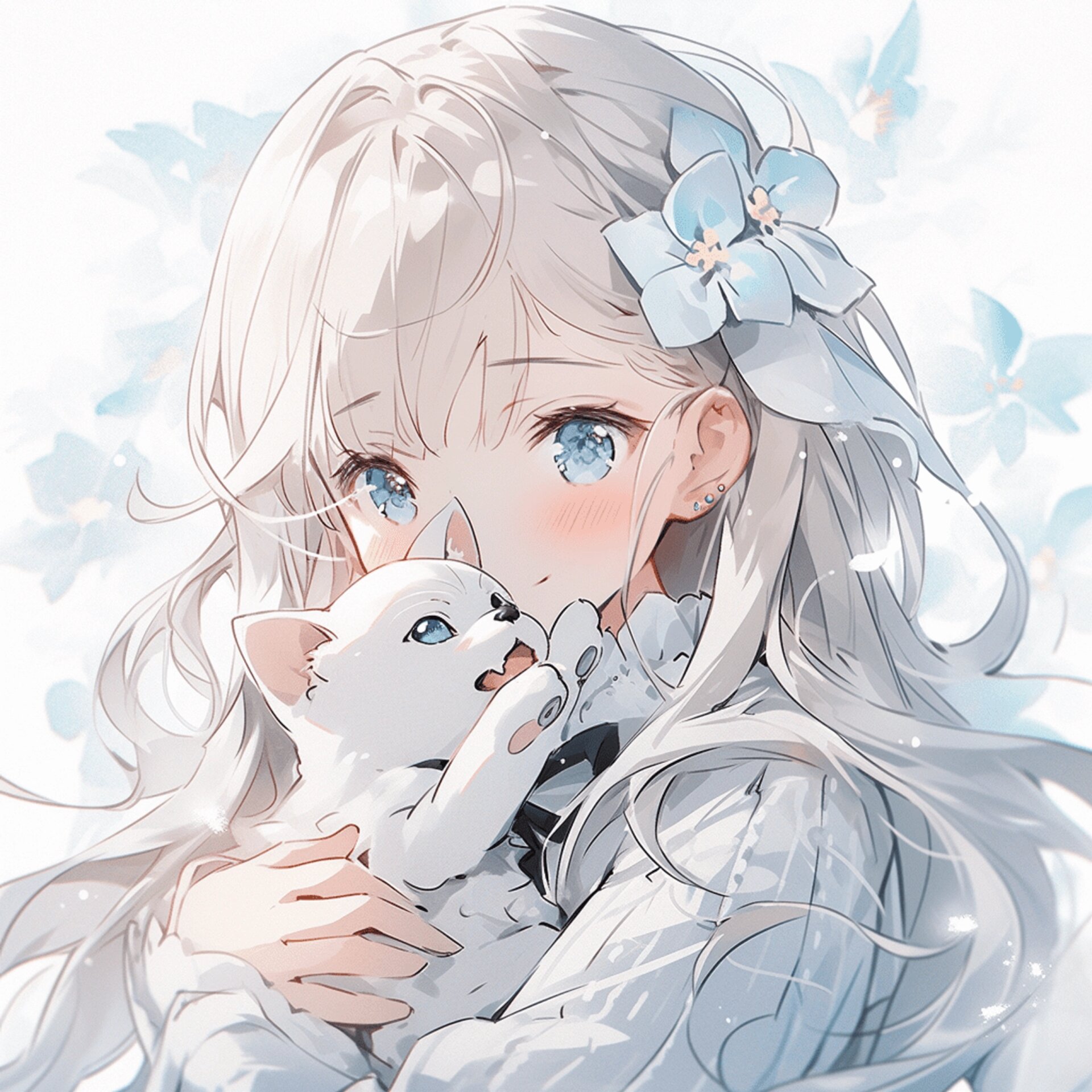 动漫系列‖抱猫女孩