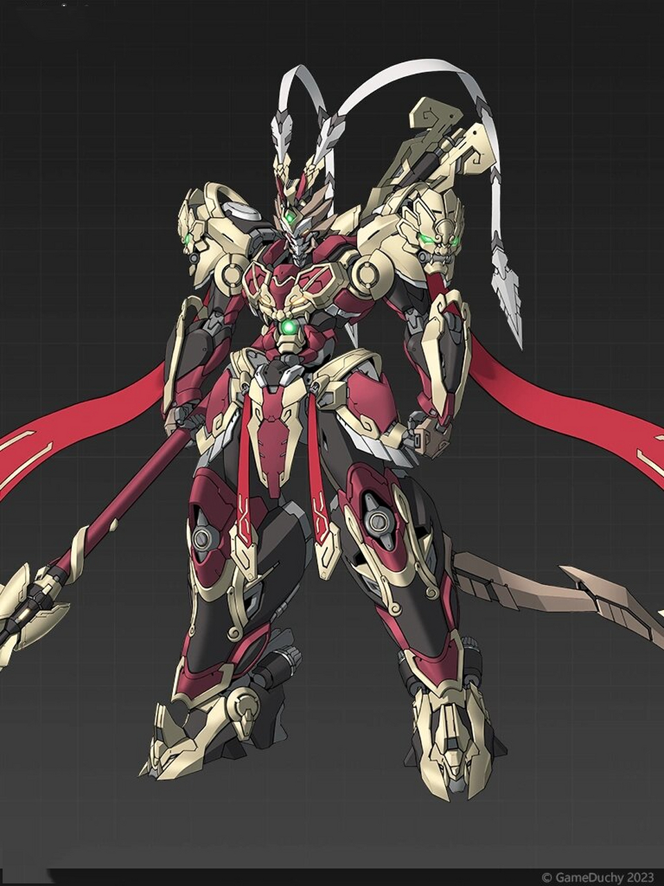 机甲设定欣赏|「齐天」 手游《机动战队大作战》新机体齐天即将蛇线