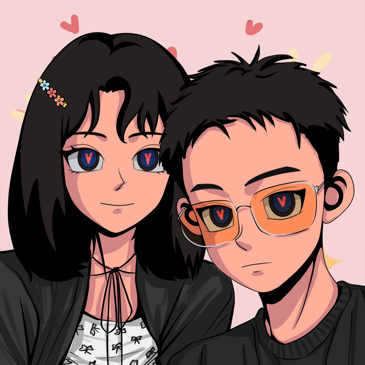 aokizy|旧漫风情头93 情侣合照～      画风参考