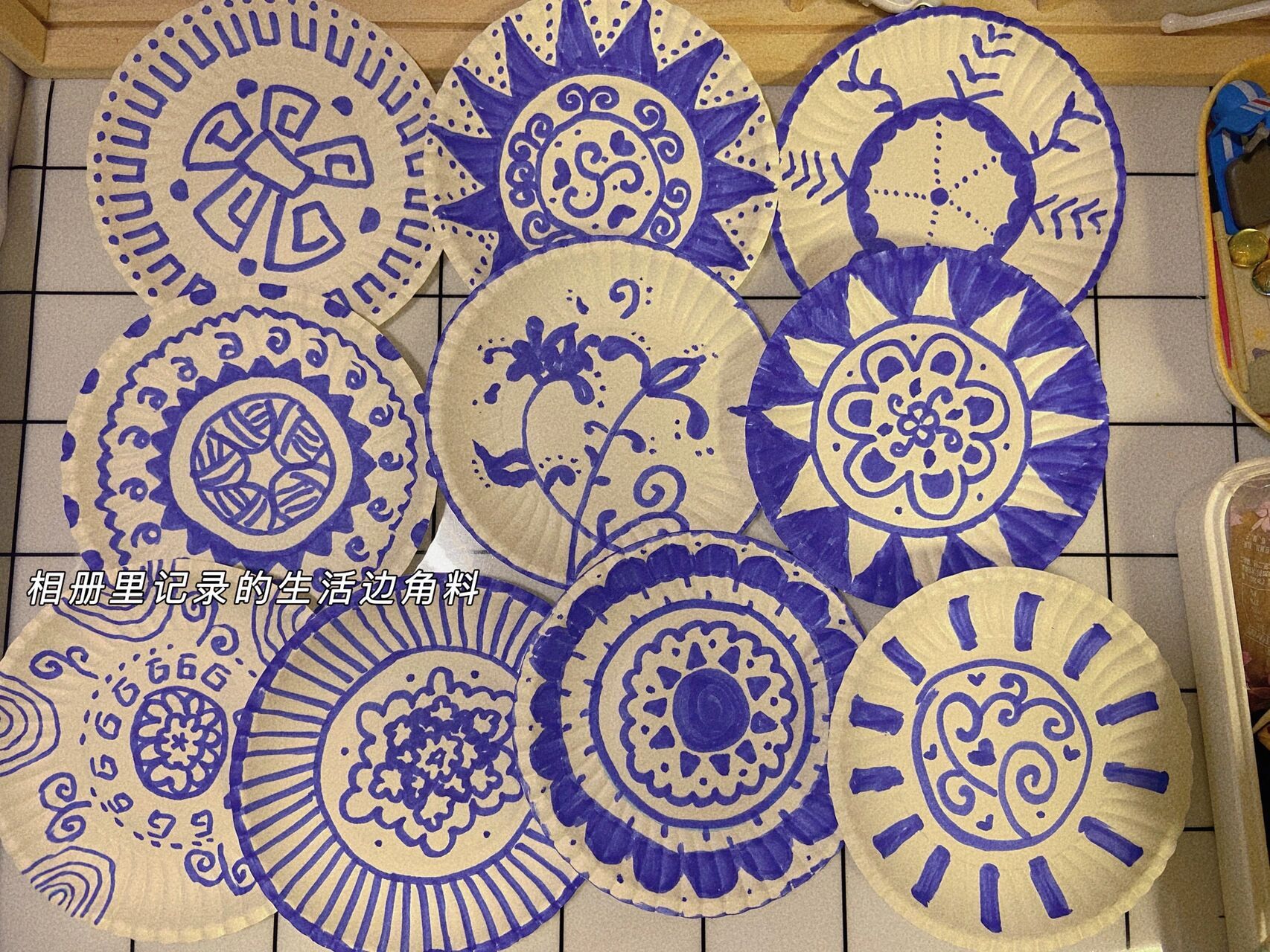 幼儿园手工之——画盘子03