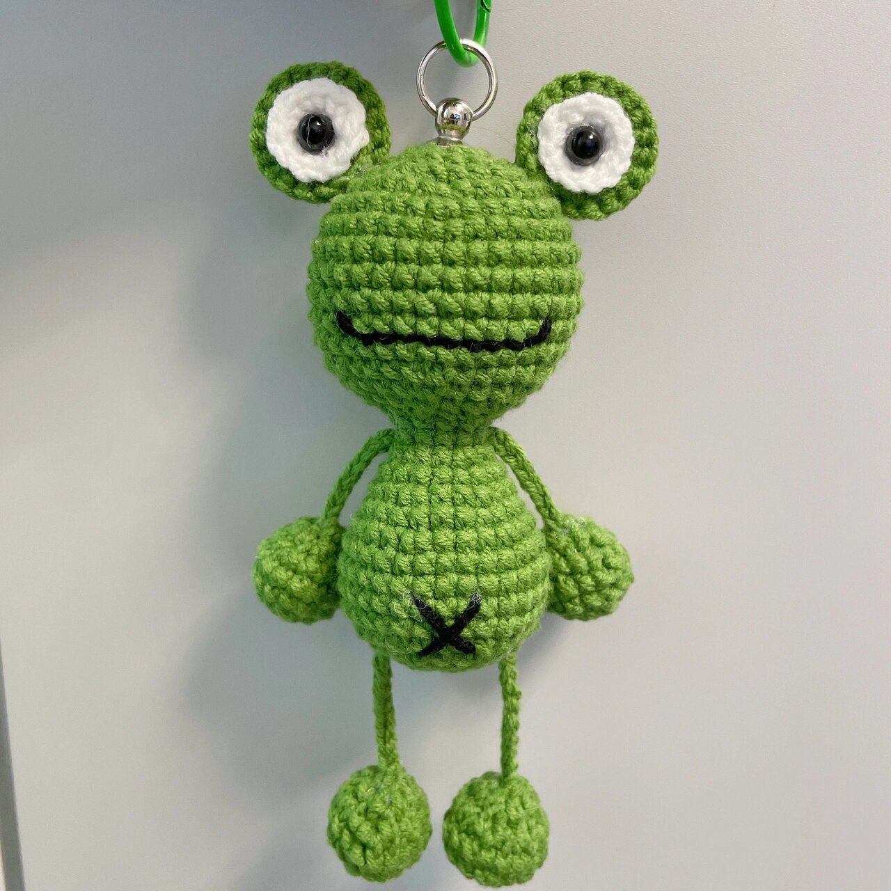 钩织玩偶781590挂件(附图解) 小青蛙挂件90 简直是太可爱了