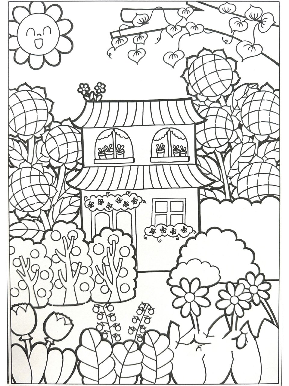 儿童画《花园》 就取个简单好记的名字吧 一些简单的花草素材,单个