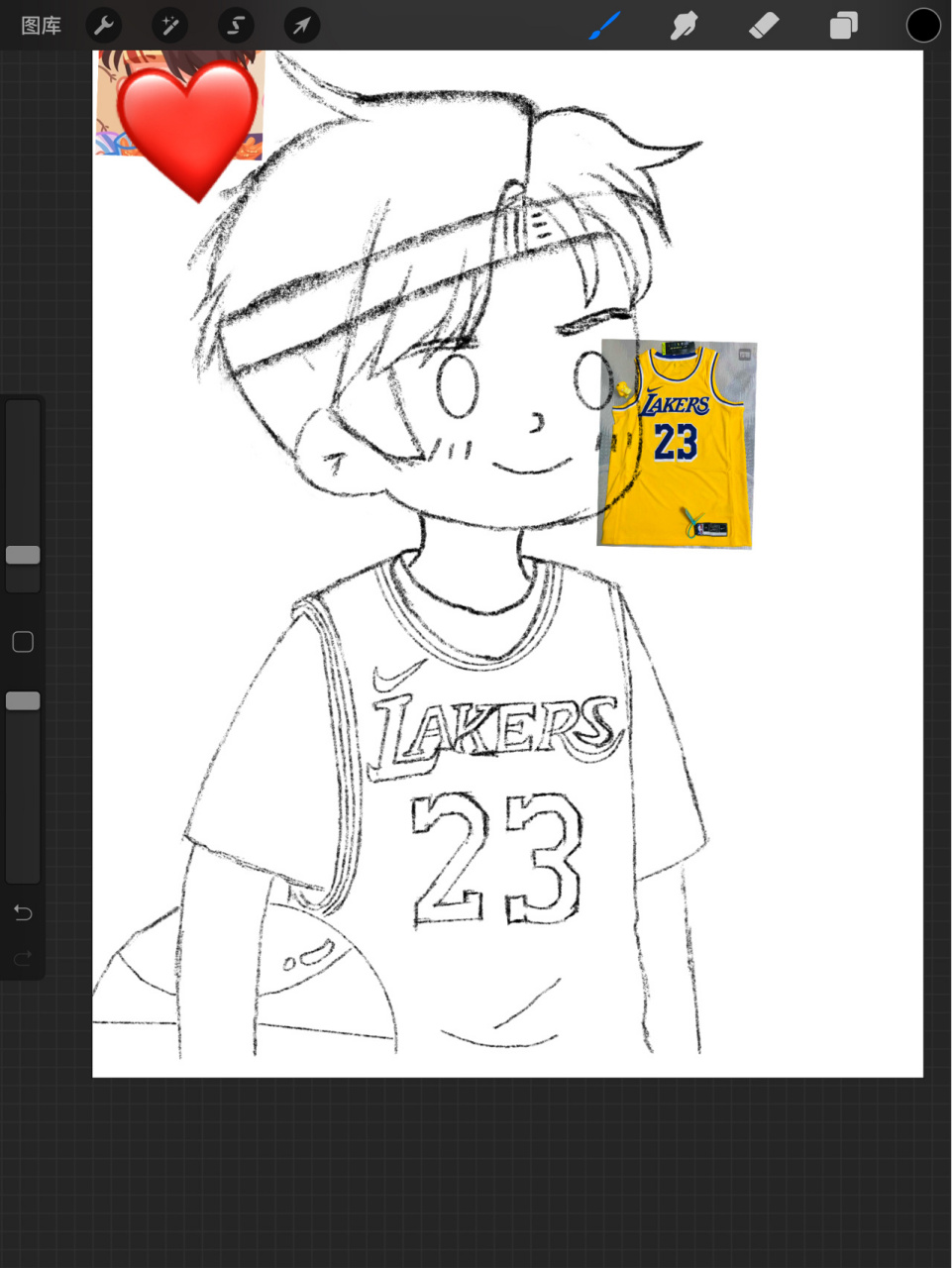 ipad绘画 帅气的篮球男孩卡通 画了5h,终于完成啦!