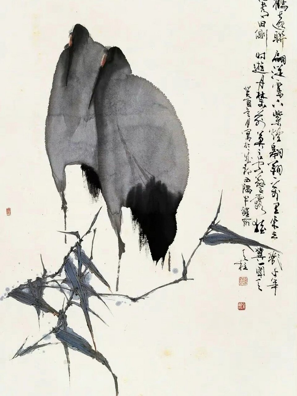 秦天柱(1952-)中国花鸟画领域一位旗帜性人物,其笔下的作品墨趣叭然