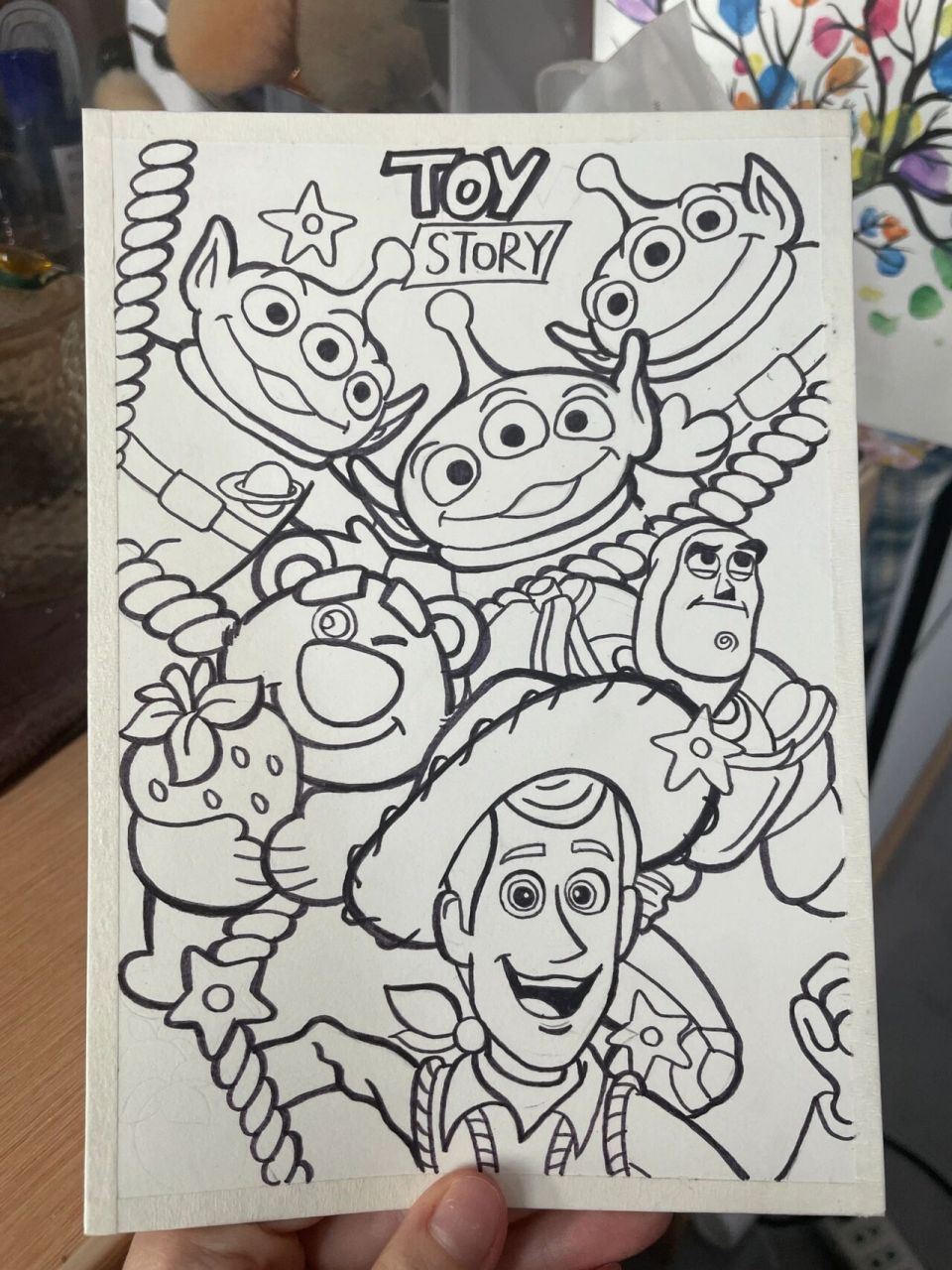 玩具总动员 手绘插画 附步骤图           谢谢你的喜欢