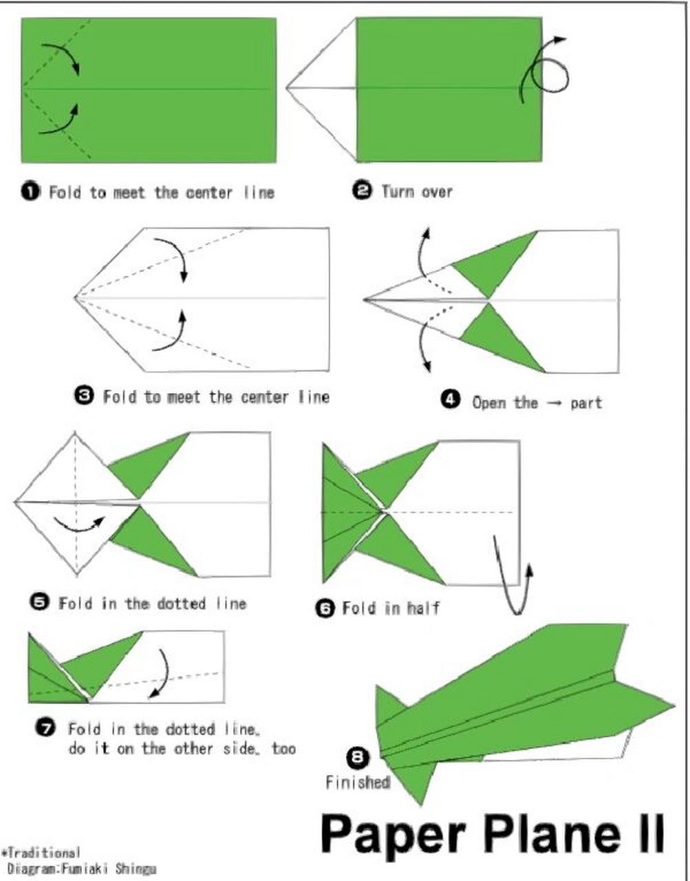 飞机折纸大全飞得远图片