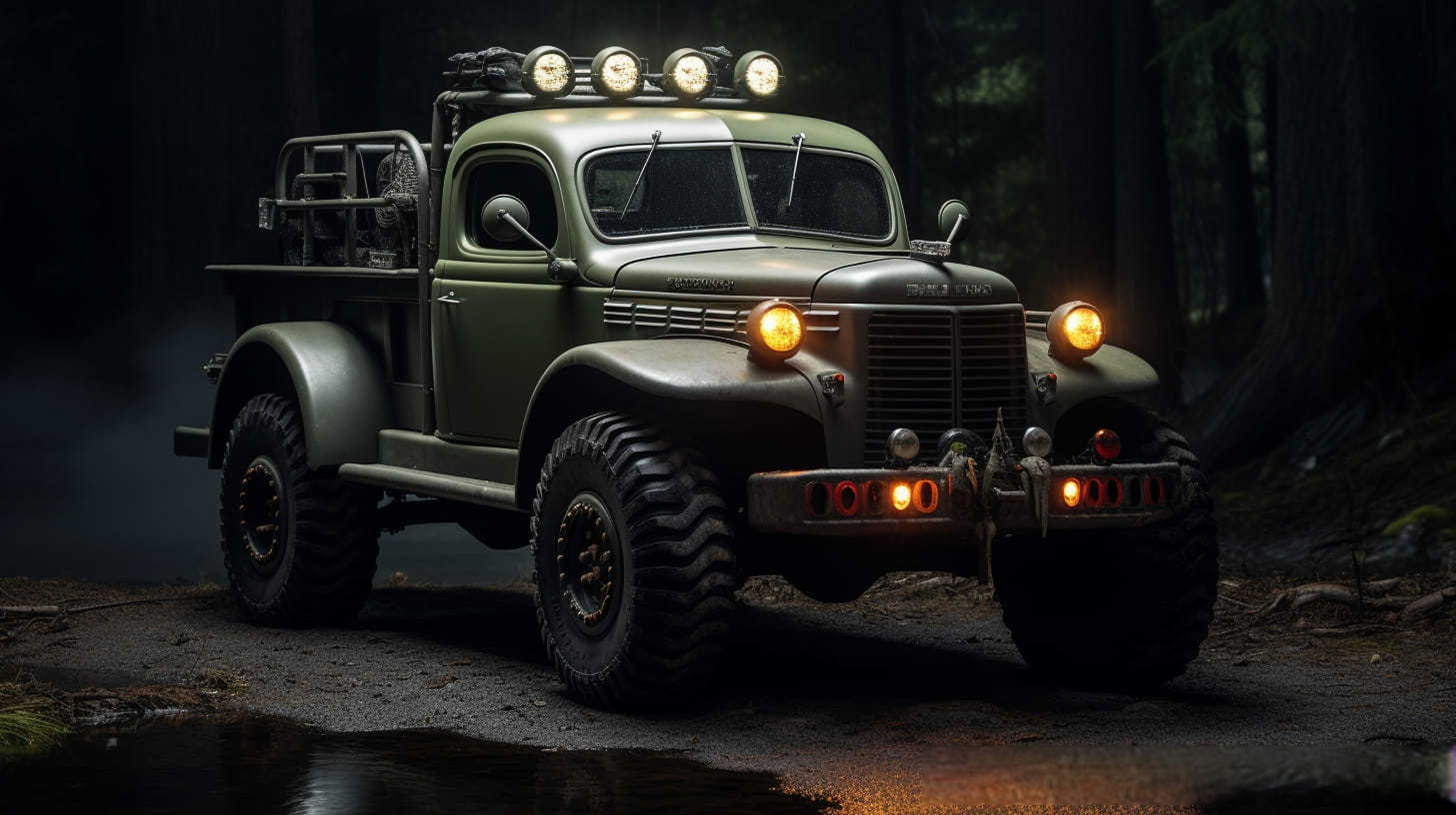 mj ai:1944款道奇powerwagon,作者kieyotie mcdermott