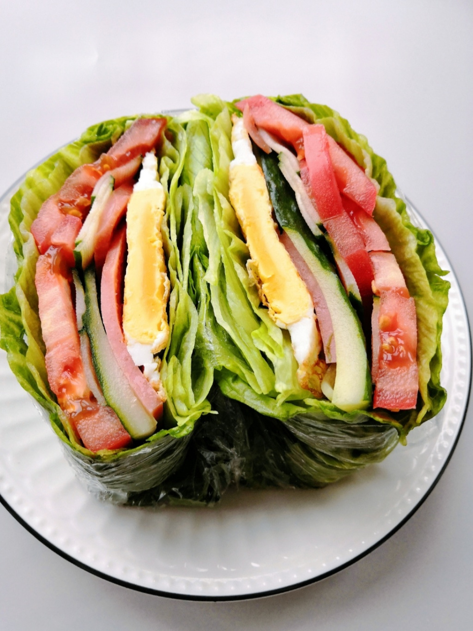 夏日减脂餐6015低卡生菜三明治97好吃不胖 非常适合夏季吃的