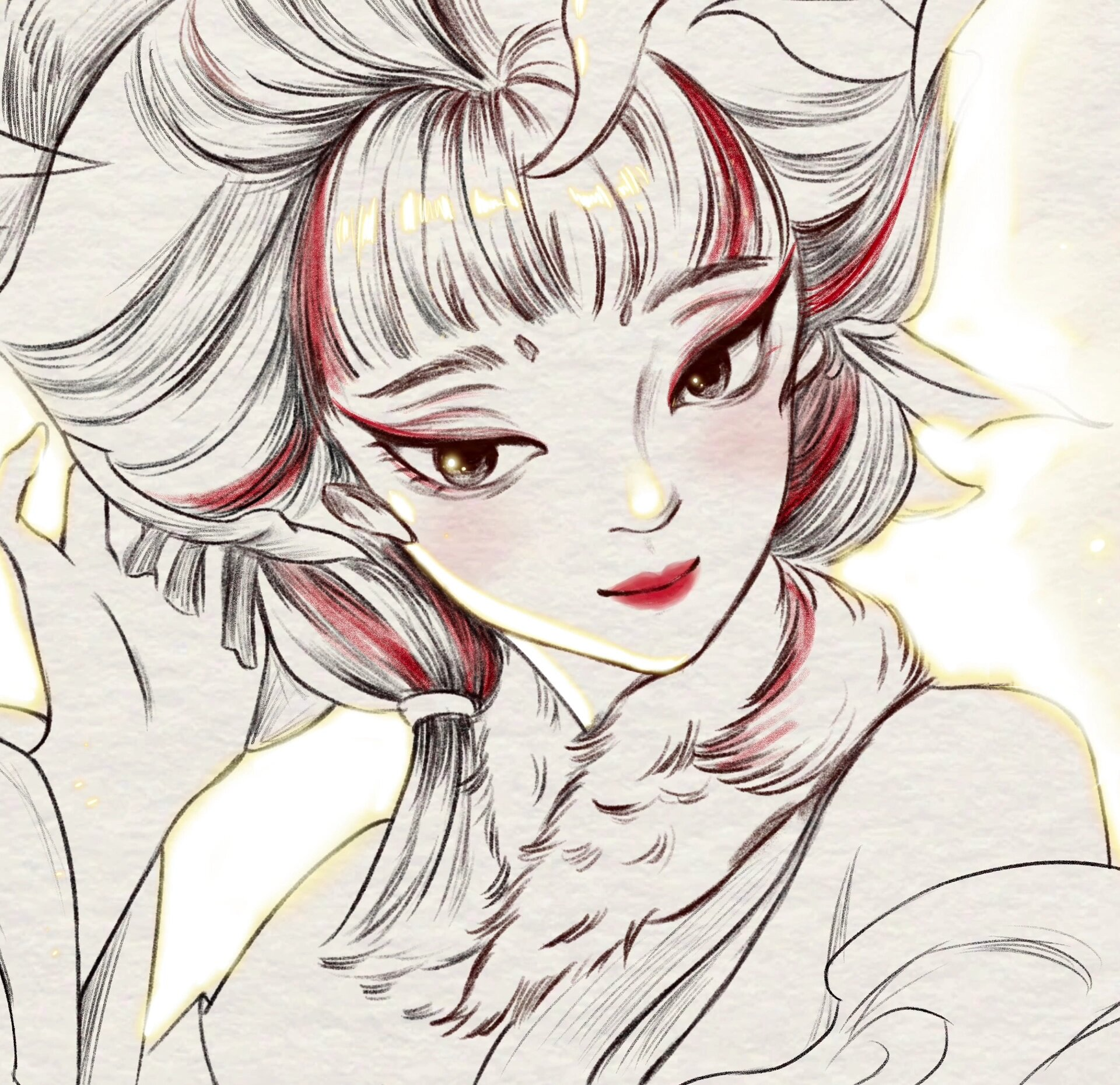 教你画王者荣耀英雄——妲己(附过程图)