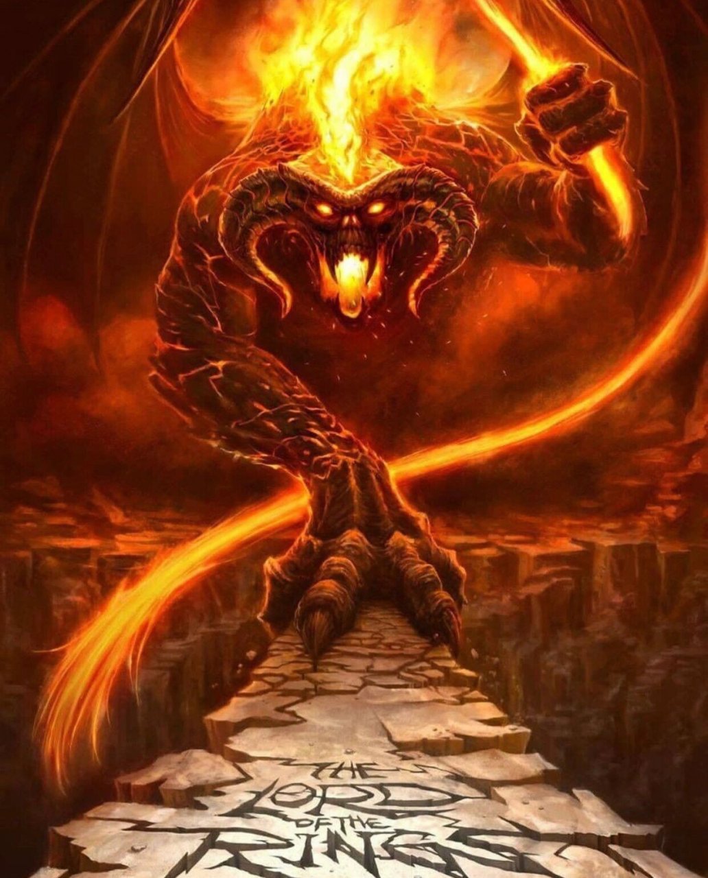 指环王,都林克星——炎魔 炎魔(balrog)是火焰与阴影中的恶魔.