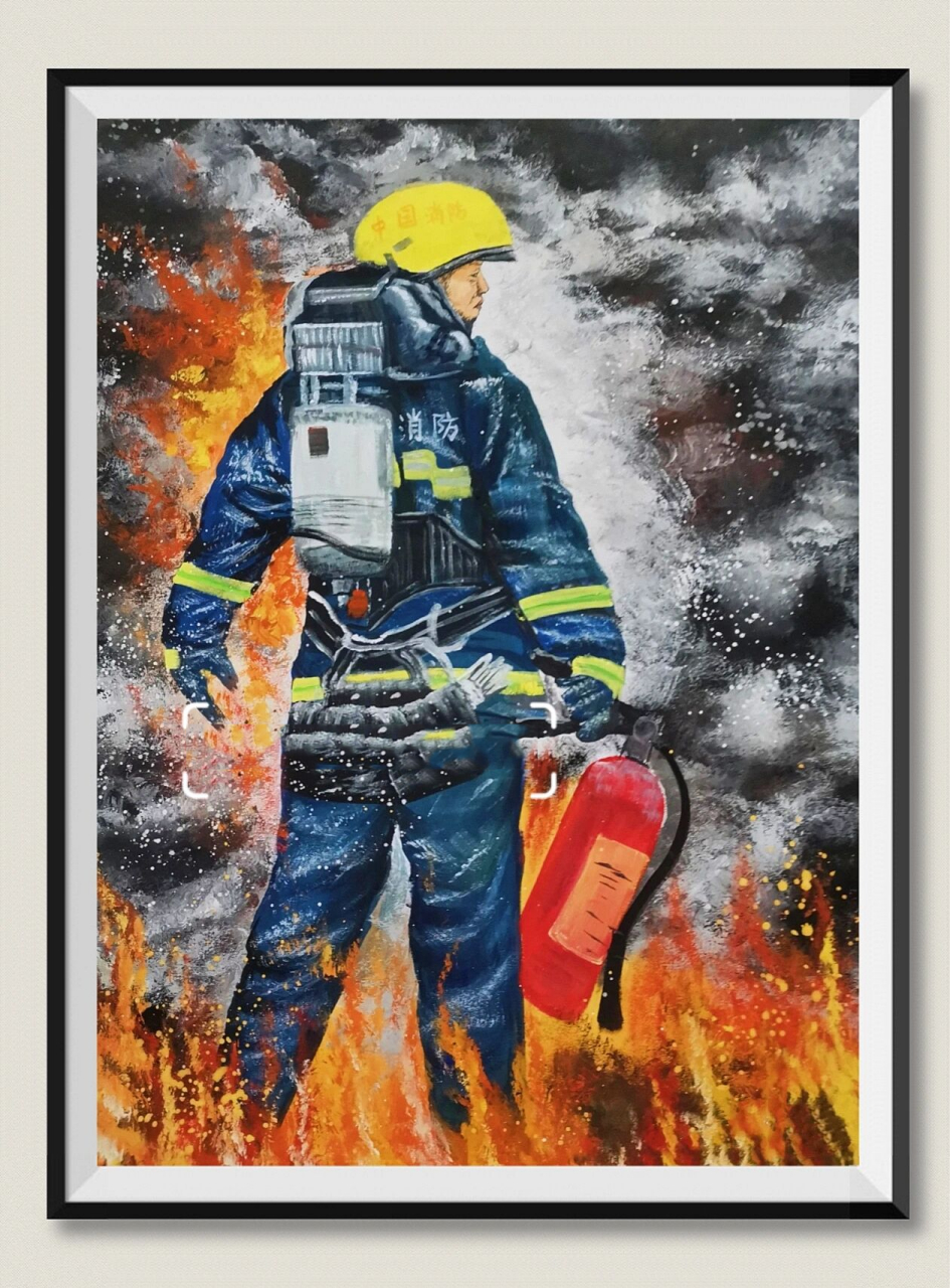 97  消防安全主题绘画  97