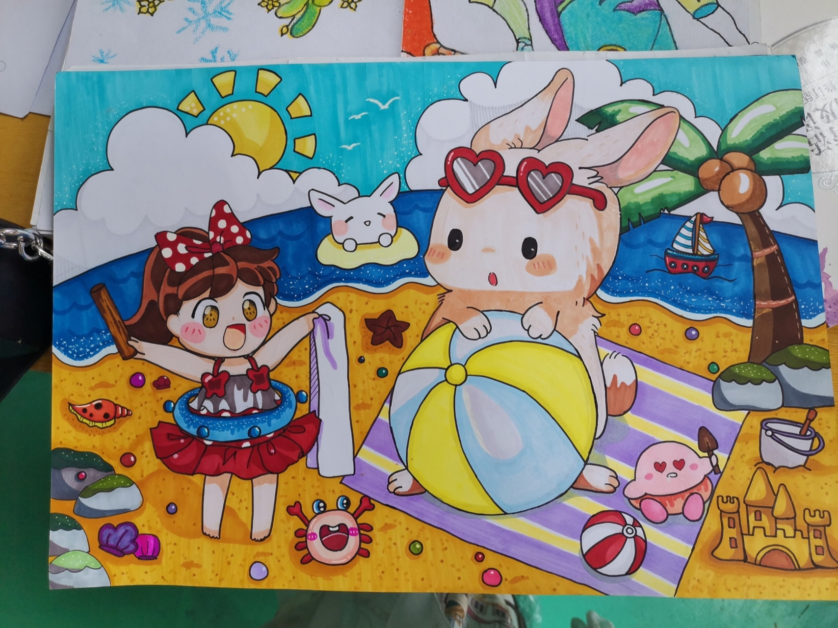 关于夏天的儿童画 关于夏天的儿童画