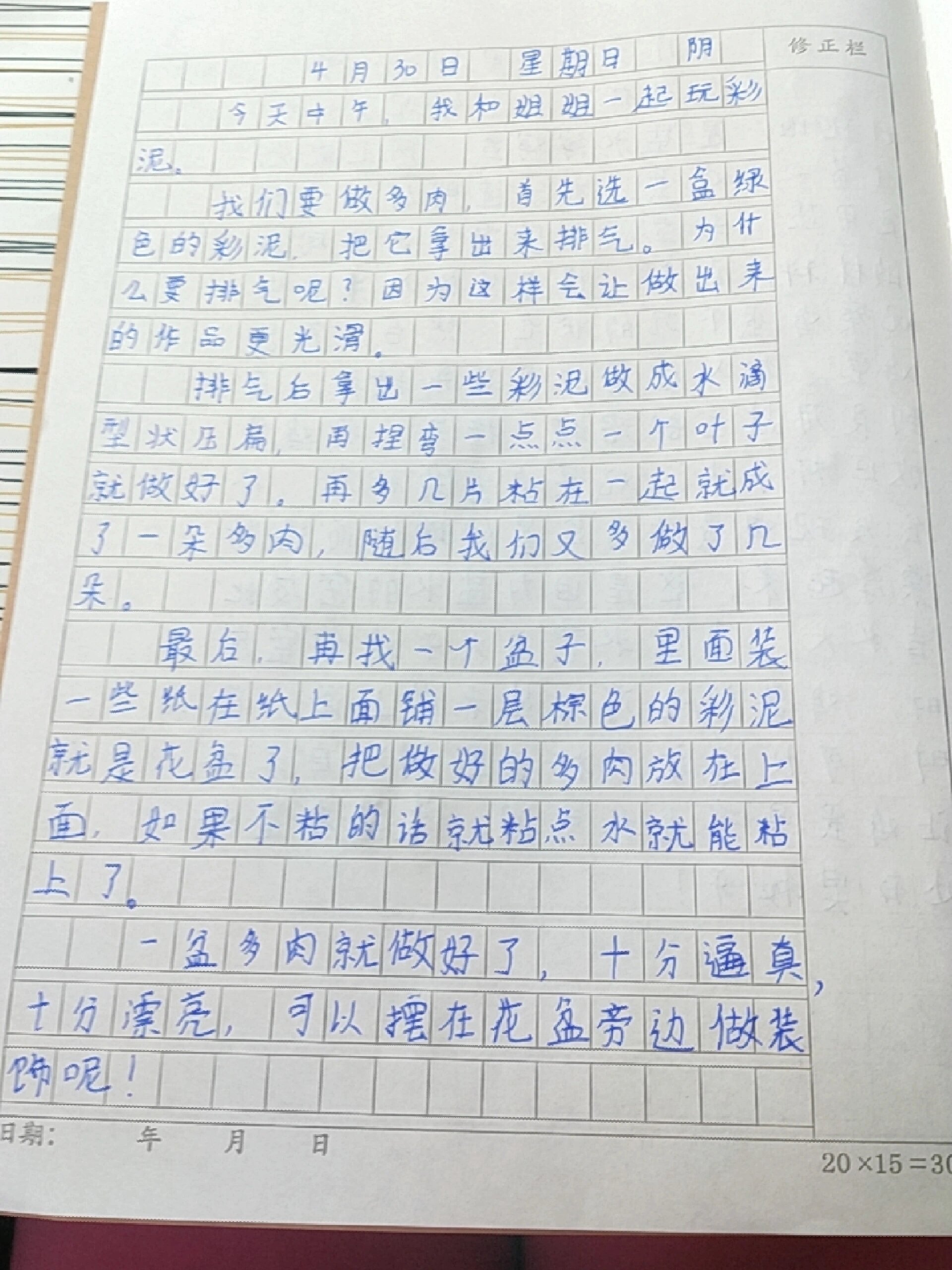 小学三年级300字日记