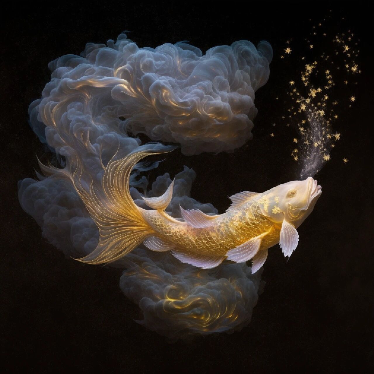 金色锦鲤,寓意:"飞黄腾达,官运亨通" 金色锦鲤,寓意着飞黄腾达,官运