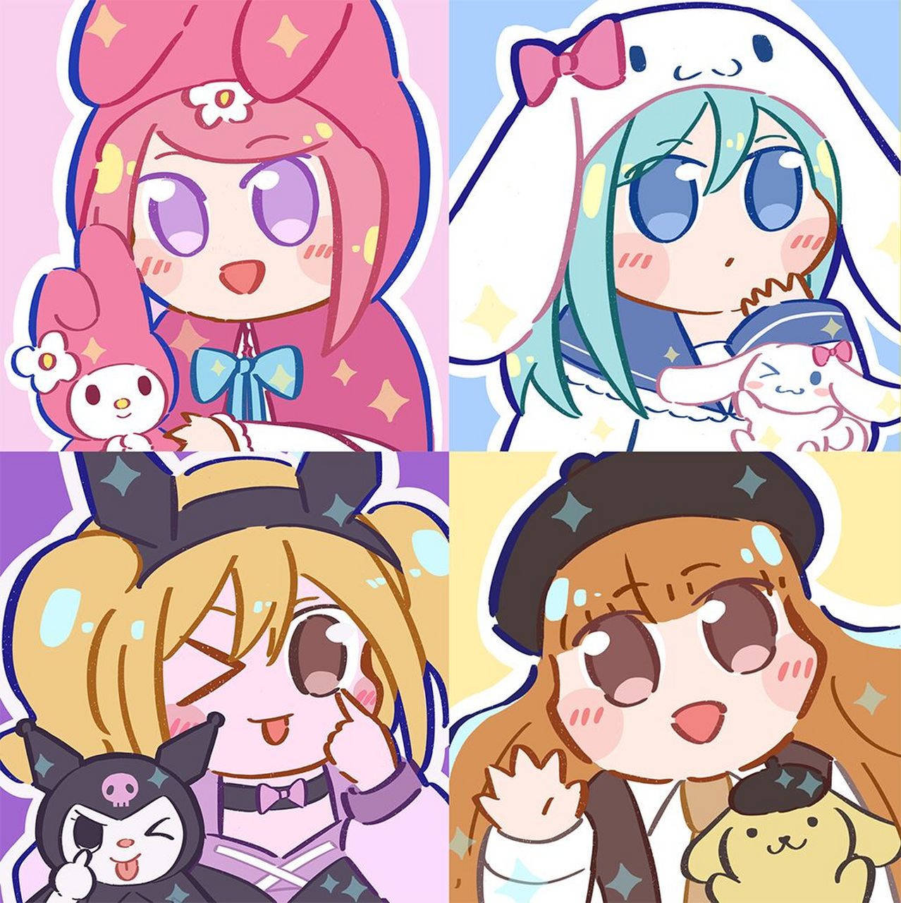 78超可爱三丽鸥闺蜜头像75你pick哪一个?