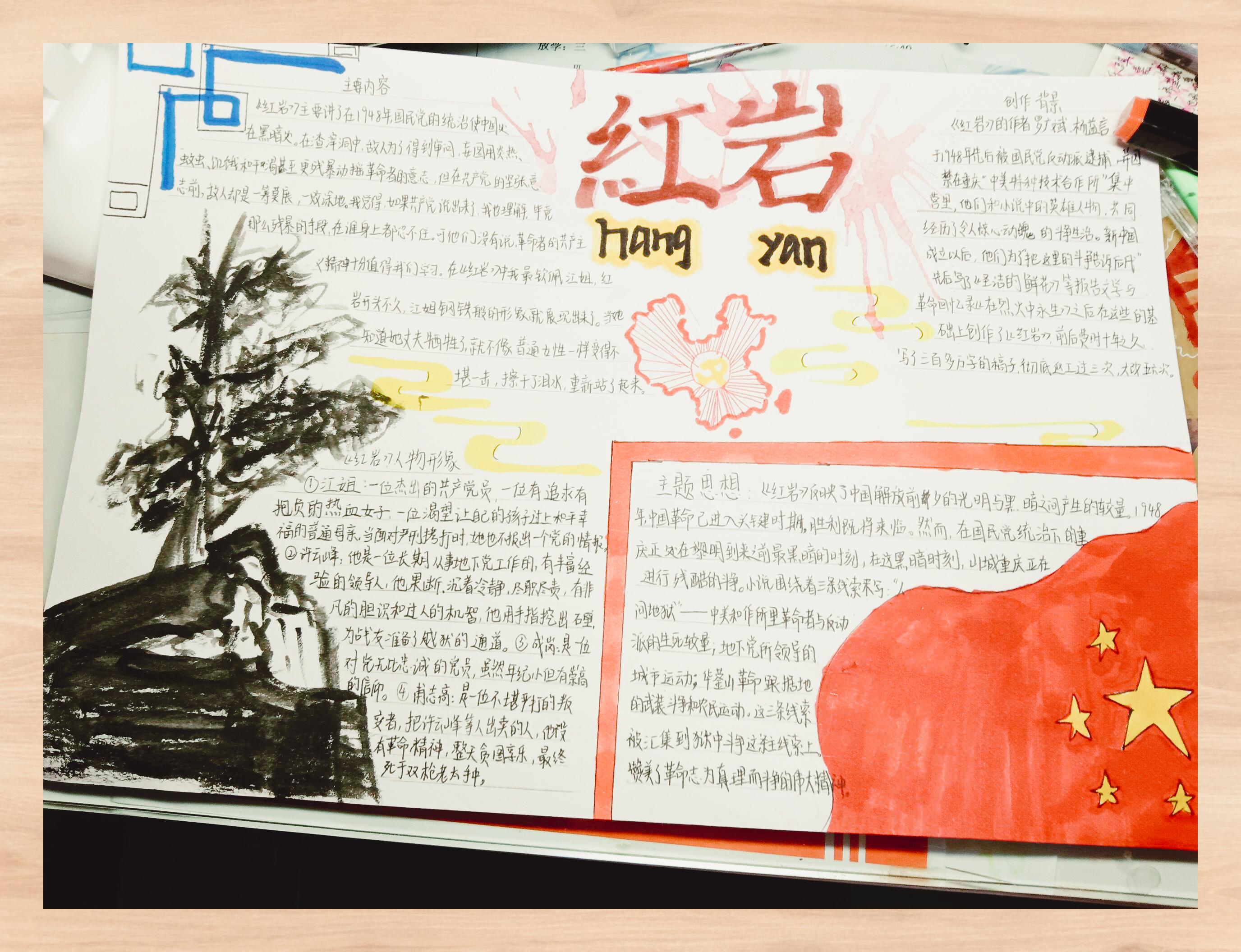 红岩精神手抄报