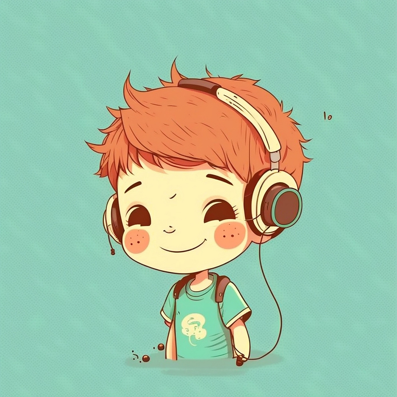 戴耳机的男生头像,治愈系