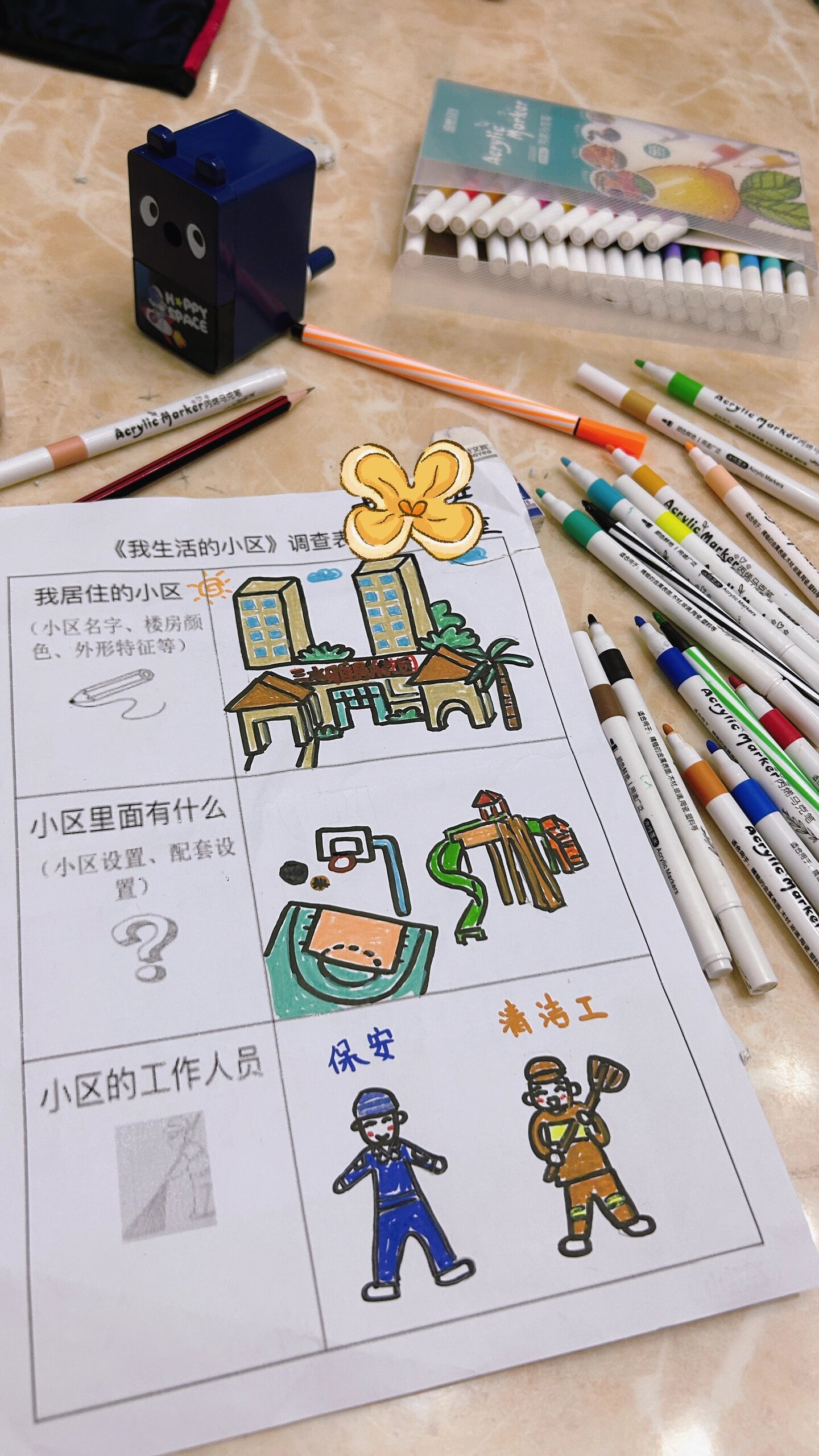 《我生活的小区》调查表