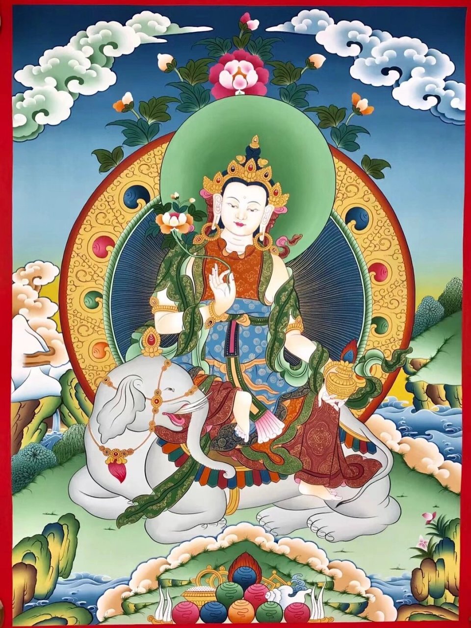 9899 唐卡《普贤菩萨》 9899 供奉首选 《普贤菩萨》高阶唐卡
