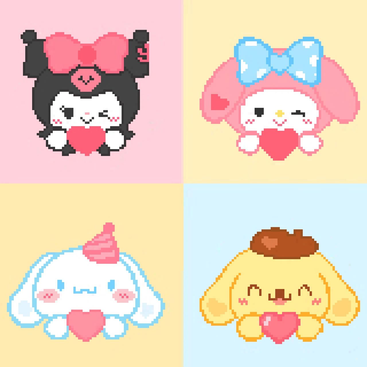 三丽鸥系列——像素画