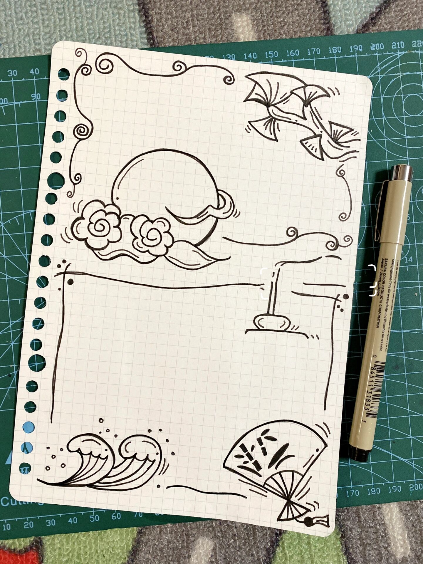 素材 | 古风文艺手帐边框⚫︎简约国风边框