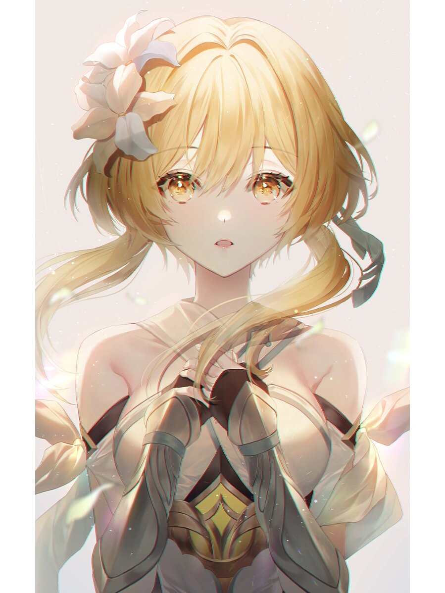 二次元美图|《原神》旅行者荧 获取原图请私信我,侵删