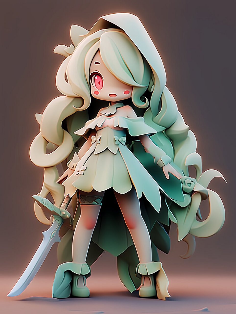 q版粘土手办参考图—裙子篇 总有一款裙子适合你创作 020202