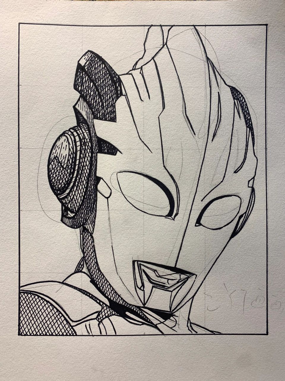 【奥特曼系列】艾克斯奥特曼头像手绘过程 难度:9999999999