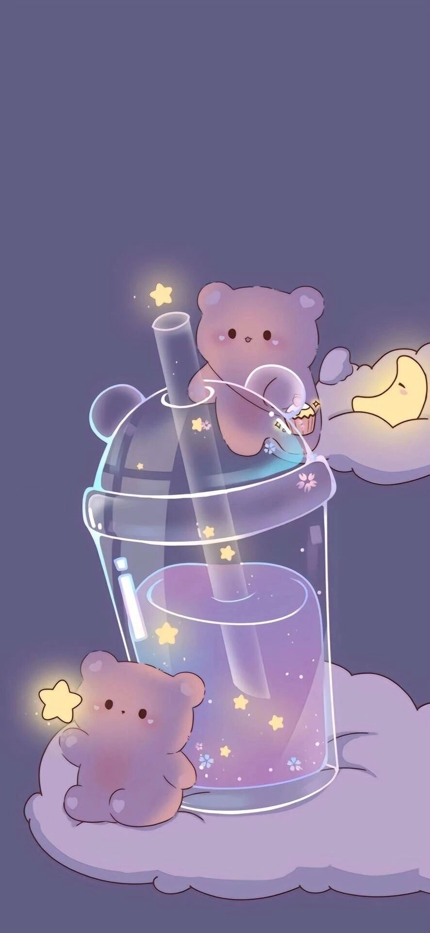 手机壁纸||紫色卡通系列